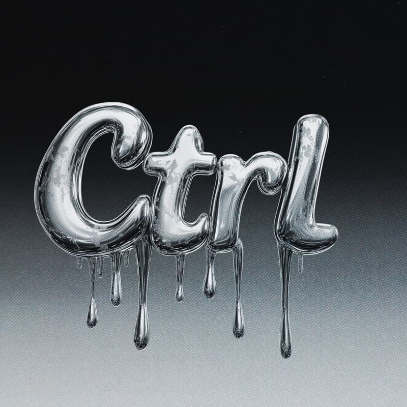 Chrome Ctrl lettering, the Ctrl Studio mark